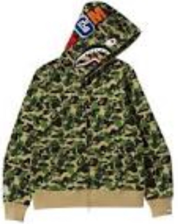 Green Small face Bape Zip