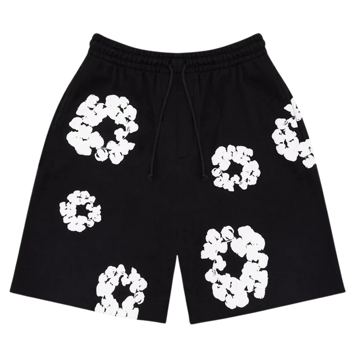 Denim Tears Cotton Wreath Shorts — Black