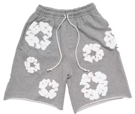 Denim Tears Cotton Wreath Shorts — Grey