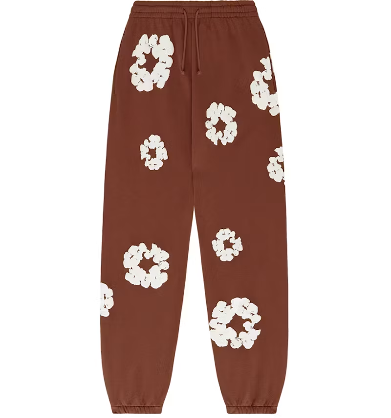 Denim Tears Cotton Wreath Sweatpants — Brown
