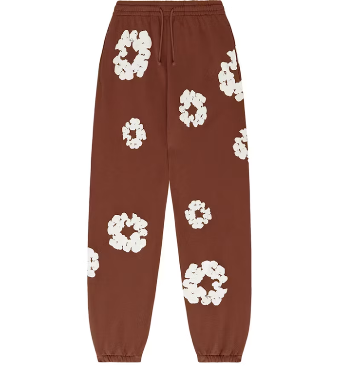 Denim Tears Cotton Wreath Sweatpants — Brown