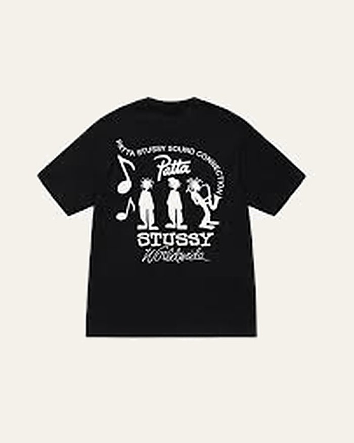 Stüssy × Patta Sound Connection Tee — Black