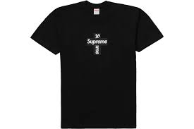Supreme Cross Logo Black Tee