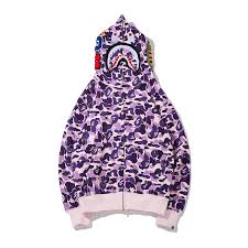 Bape zip light purple/white