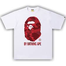 Bape White/red Bape tee