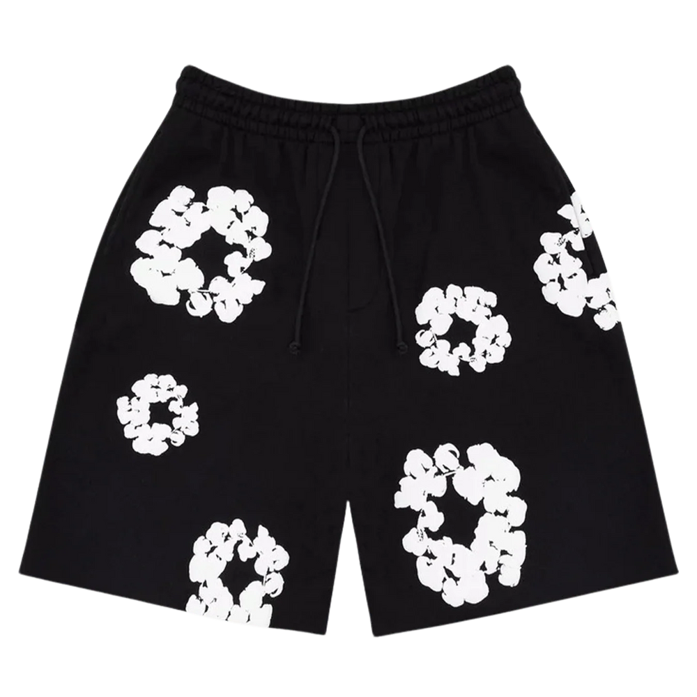 Denim Tears Cotton Wreath Shorts — Black
