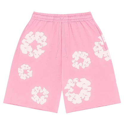 Denim Tears Cotton Wreath Shorts — Pink