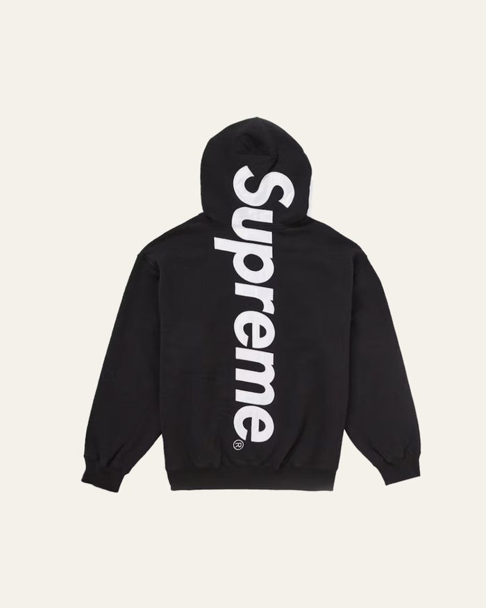 Satin Applique Hooded Sweatshirt
