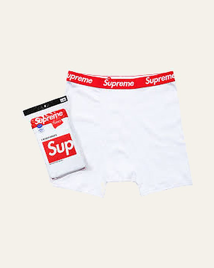 Supreme × Hanes Boxer Briefs (4-Pack) — White