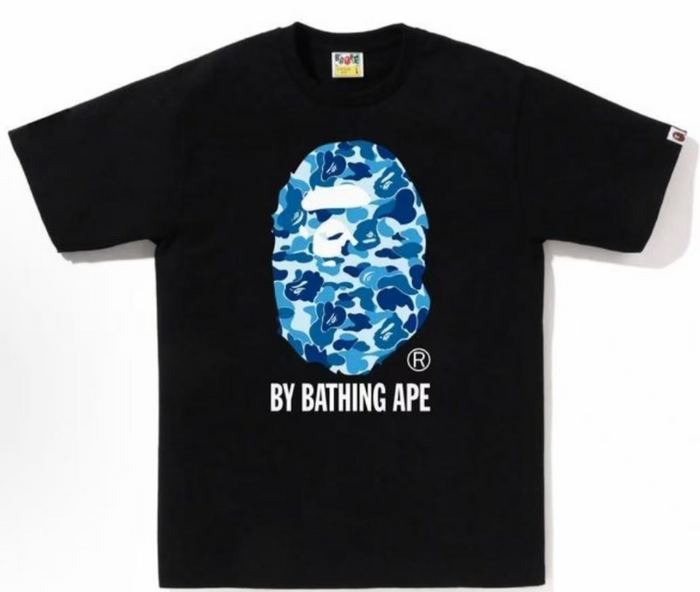 A Bathing Ape ABC Camo Back Print T-Shirt — Black/Blue